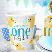 One Lucky Duck 1st Verjaardagsfeest Papieren Bekers