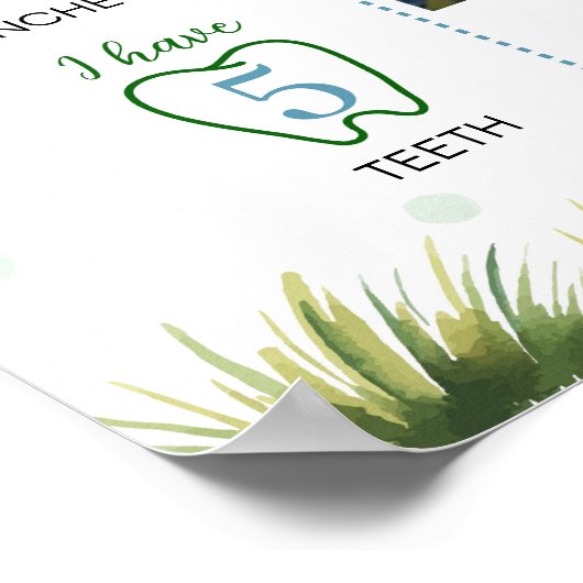 One Lucky Duck Boy 1st Birthday Milestone Foto Poster (Hoek)