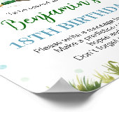 One Lucky Duck Boy Verjaardag Time Capsule Sign Poster (Hoek)