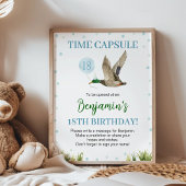 One Lucky Duck Boy Verjaardag Time Capsule Sign Poster
