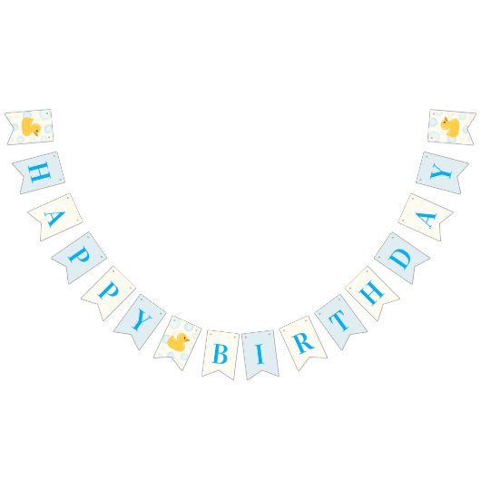 One Lucky Duck Boys Happy Birthday Vlaggetjes (Alle)