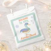 One Lucky Duck & Bubbles Eerste Verjaardag Pastel Bedankzakje (Geknipt)