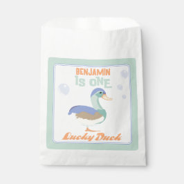 One Lucky Duck & Bubbles Eerste Verjaardag Pastel Bedankzakje