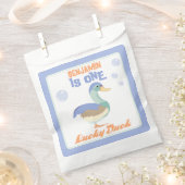 One Lucky Duck & Bubbles Eerste Verjaardag Pastel Bedankzakje (Geknipt)