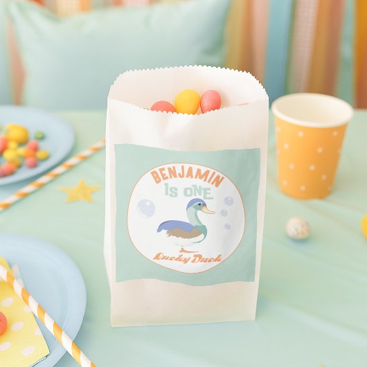 One Lucky Duck & Bubbles Eerste Verjaardag Pastel Bedankzakje