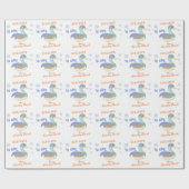 One Lucky Duck & Bubbles Eerste Verjaardag Pastel Cadeaupapier (Vlak)