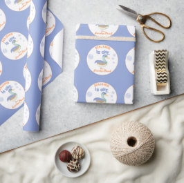 One Lucky Duck & Bubbles Eerste Verjaardag Pastel Cadeaupapier