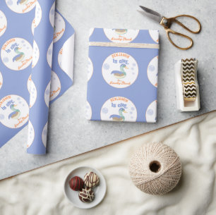 One Lucky Duck & Bubbles Eerste Verjaardag Pastel Cadeaupapier