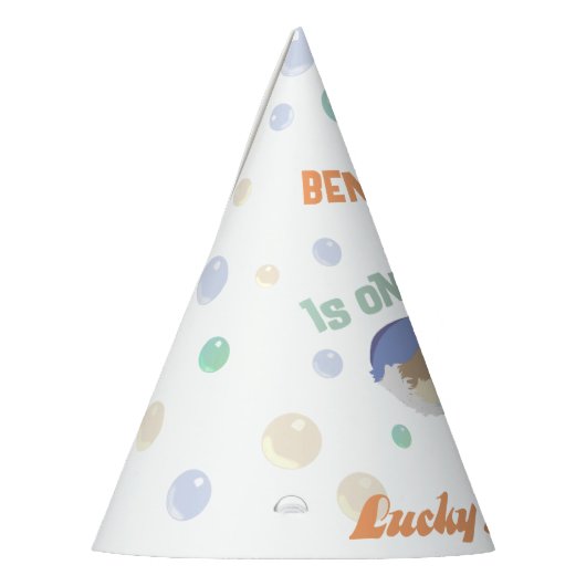 One Lucky Duck & Bubbles Eerste Verjaardag Pastel Feesthoedjes (Links)