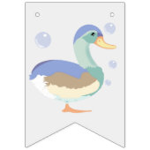 One Lucky Duck & Bubbles Eerste Verjaardag Pastel Vlaggetjes (Eerste vlag)