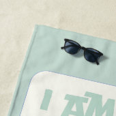 One Lucky Duck & Bubbles Green Pastel Strandlaken (In situ)