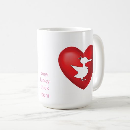 One Lucky Duck Coffee Love Mok (Voorkant rechts)