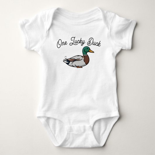 One Lucky Duck eend bodypak Romper (Voorkant)