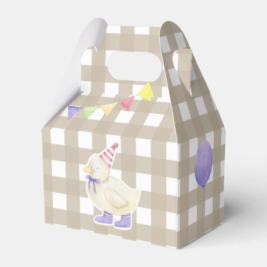 One Lucky Duck Eerste verjaardag Bedankt Bedankdoosjes (Achterkant)