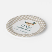 One Lucky Duck eerste verjaardag Papieren Bordje (Gekanteld)