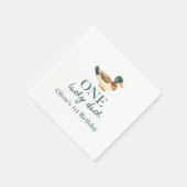 One Lucky Duck eerste verjaardag Servet (Hoek)