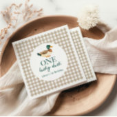 One Lucky Duck eerste verjaardag Servet