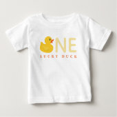 One Lucky Duck Eerste Verjaardag Shirt (Voorkant)