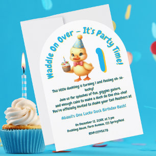 One Lucky Duck Foto Girly Kids Verjaardag Kaart