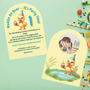 One Lucky Duck Foto Girly Kids Verjaardag Kaart