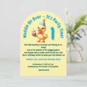 One Lucky Duck Foto Girly Kids Verjaardag Kaart (Staand voorkant)