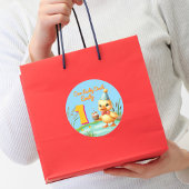 One Lucky Duck Girl 1st Verjaardagsfeest Ronde Sticker