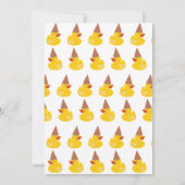 One Lucky Duck Invite 1st First Birthday Cute Kaart (Achterkant)