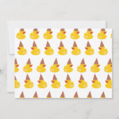 One Lucky Duck Invite 1st First Birthday Photo Kaart (Achterkant)