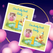 One Lucky Duck Kids 1st Birthday Photo Servet