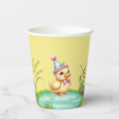 One Lucky Duck Kids Birthday Photo Papieren Bekers (Achterkant)