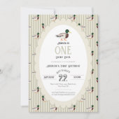 One Lucky Duck Mallard 1st Verjaardagsfeest Kaart (Voorkant)