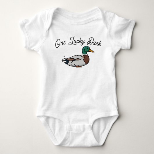 One Lucky Duck mallard bodypak Romper (Voorkant)