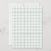 One Lucky Duck Sage Green Gingham 1e verjaardag Kaart (Achterkant)