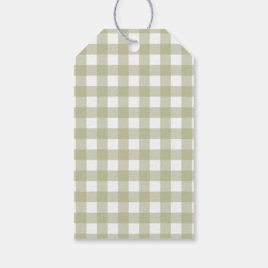 One Lucky Duck Schattige Duckling Gingham 1e verja Cadeaulabel (Achterkant)