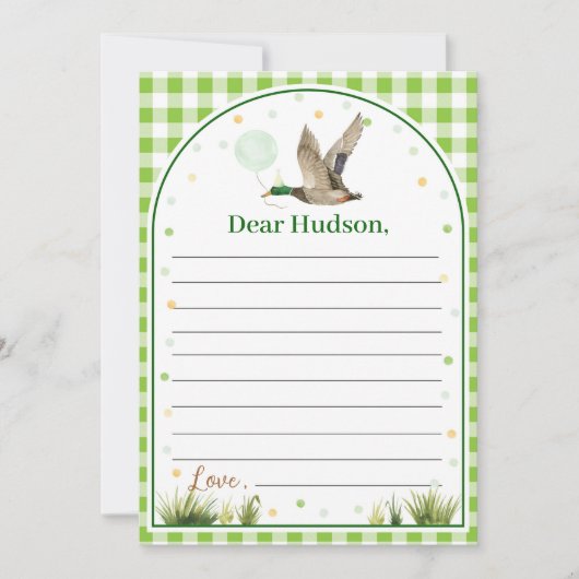 One Lucky Duck Time Capsule Note Bericht Kaart (Voorkant)