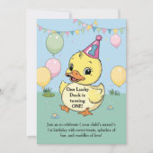 One Lucky Duck Verjaardag Kinder 1e Kaart (Voorkant)