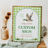 One Lucky Duck Verjaardag Party Tafel Teken Poster