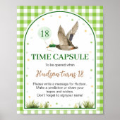 One Lucky Duck Verjaardag Time Capsule Sign Poster (Voorkant)