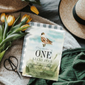 One Lucky Duck Waterverf Boy 1e Verjaardag Kaart