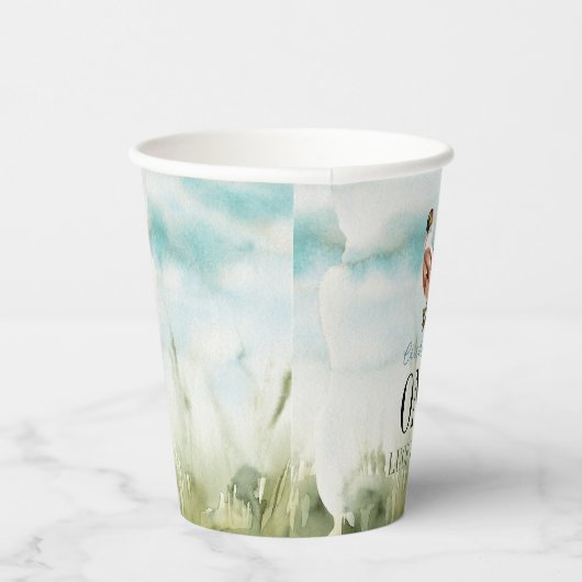 One Lucky Duck Waterverf Boy 1e Verjaardag Papieren Bekers (Rechts)