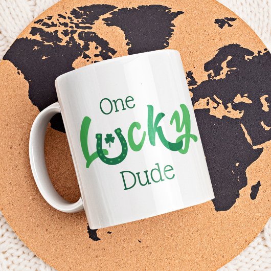 One Lucky Dude | Aanpasbare St. Patrick's Dag Koffiemok