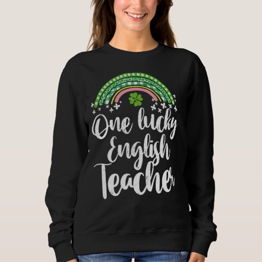 One Lucky English Teacher Rainbow St Patricku2019s Trui (Voorkant)