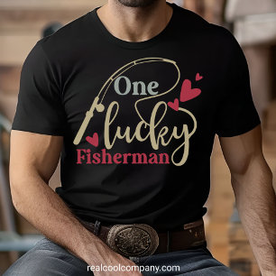One Lucky Fisherman T-shirt – Grappige Visserij T-