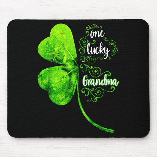 One Lucky Grandma Shamrock Grandma St Patricks Day Muismat (Voorkant)