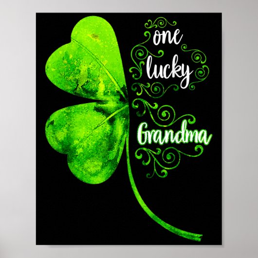 One Lucky Grandma Shamrock Grandma St Patricks Day Poster (Voorkant)