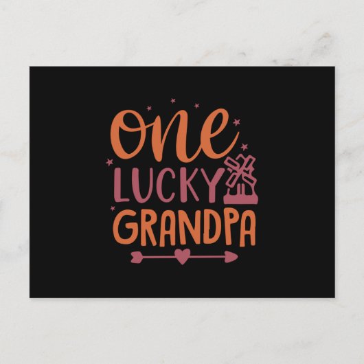 One Lucky Grandpa Briefkaart (Voorkant)