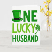 One Lucky Husband St Patricks Card Kaart (Gele Bloem)