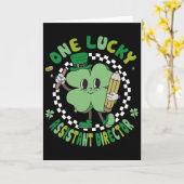 One Lucky Istant Director St. Patricks Day Retro S Kaart (Gele Bloem)
