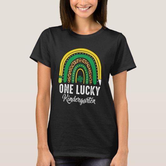 One Lucky Kindergarten Rainbow St Patricks Day Tea T-shirt (Voorkant)