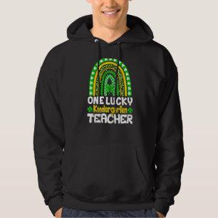 One Lucky Kindergarten Teacher Funny St Patricks D Hoodie